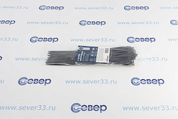 Стяжки нейлоновые 4x300 черный FORTISFLEX
