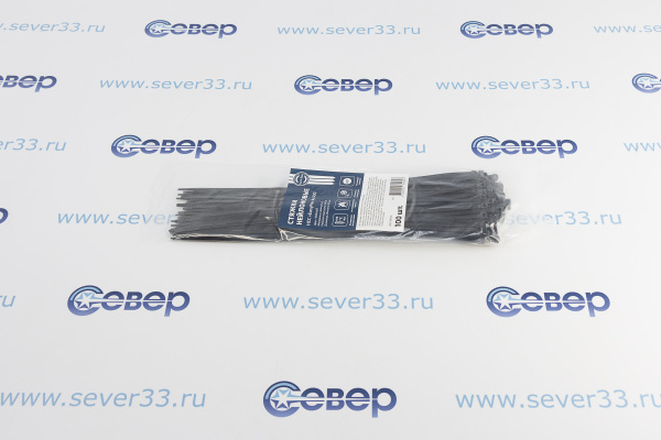 Стяжки нейлоновые 4x300 черный FORTISFLEX_1