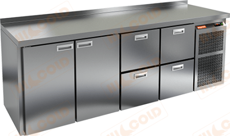 Холодильный стол HICOLD BN 1122 BR2 BT, бок, 4 ящика, 2 двери (-18...-10°С) | Продажа, монтаж и обслуживание холодильного оборудования | Север33