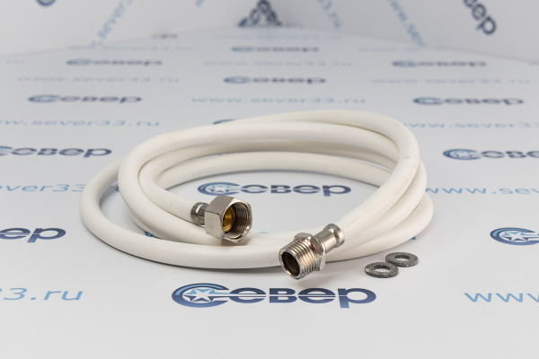 Подводка для газа полимерная 12 L-2,5 м гш (белая)_1