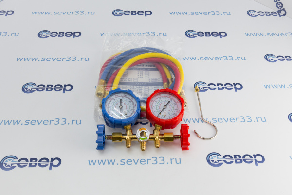 Коллектор двухвентильный CT-536 G (R-410A, R-22, R-134, R-404) с шланг. в компл._1