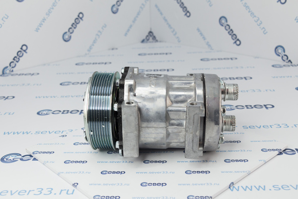 Компрессор кондиционера поршневой Sanden 7H15,24V,PV8, RC-U08083Э выходы горизонт. - (O-Ring) 1-14_1