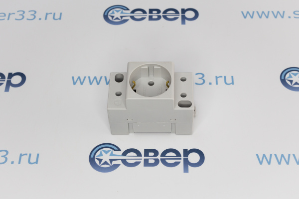 Розетка на DIN-рейку DEKraft 2П+PEN 16A РМ-102 220В D_1