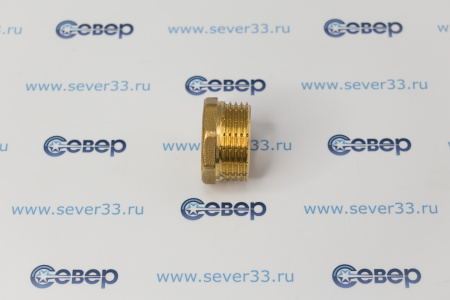 Футорка, латунь, внутренняя/наружная резьба 1"х1/2", желтый, RTP | Продажа, монтаж и обслуживание холодильного оборудования | Север33