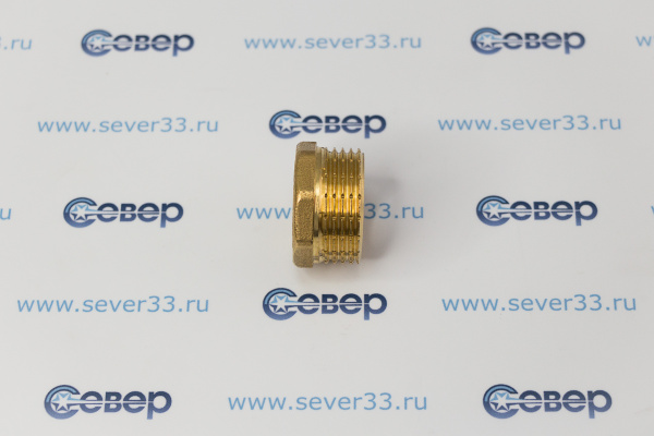 Футорка, латунь, внутренняянаружная резьба 1х12, желтый, RTP_1