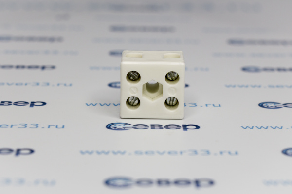 Клеммная колодка плиты универ. на 4 контакта КЕРАМИКА 32A_250V 23х25mm_3