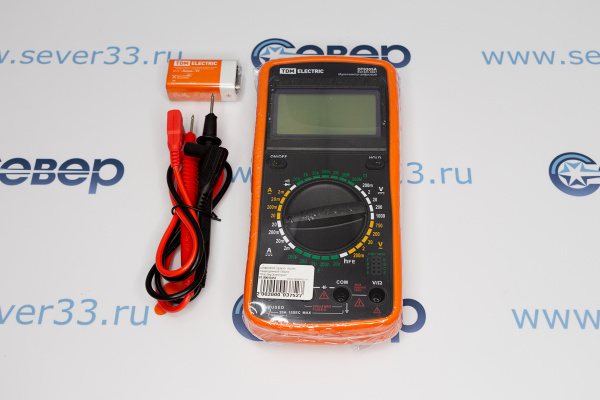 Мультиметр DT-9205A TDM цифровой ударо- пыле- защищенный серия МастерЭлектрик_4e