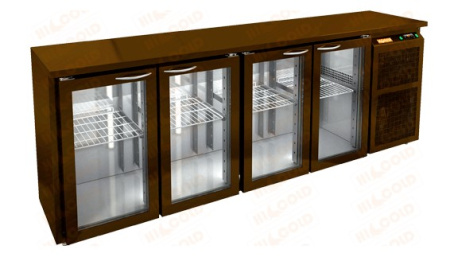 Стол охлаждаемый HICOLD BNG 1111 BR2 HT BAR, пластификат, 4 двери (+2...+10°С) | Продажа, монтаж и обслуживание холодильного оборудования | Север33