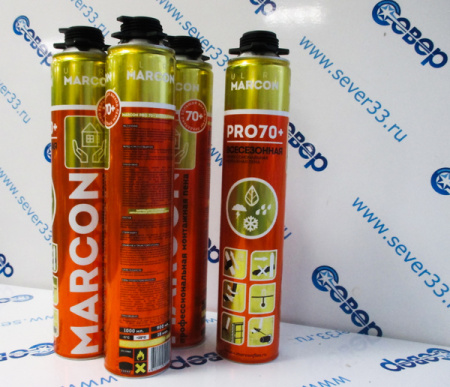 Пена монтажная профессиональная MARCON PRO 70+ (всесезонная) (865/19) | Продажа, монтаж и обслуживание холодильного оборудования | Север33