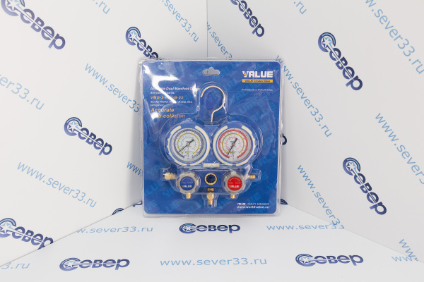 Коллектор двухвентильный Value VMG-2-R22-B-03 (R-22, 134, 404, 407C) в блист._1