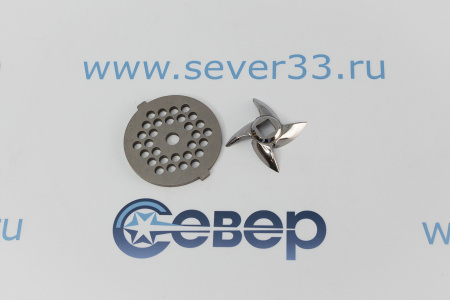 Основной набор для мясорубки ЧУДЕСНИЦА (нож кв. 8,3мм + сетка Д-54мм с ушками) 649.18.035.383 | Продажа, монтаж и обслуживание холодильного оборудования | Север33