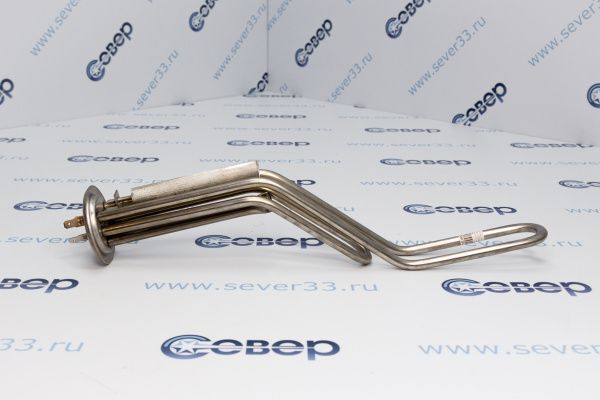 ТЭН RF 2000W(700+1300), ИТА, нерж, Ø64, М4, клеммы под разъем, L350мм, горизонтальный,  + анод М_1e