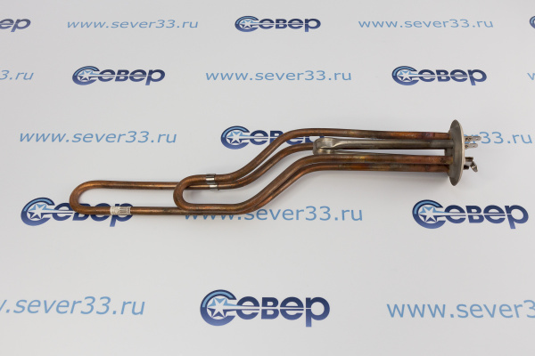 ТЭН RF 2500W(1000+1500), ИТА, медь, Ø64мм, клеммы под разъем+под винт, Shuttle, L375мм, горизонтальн_1
