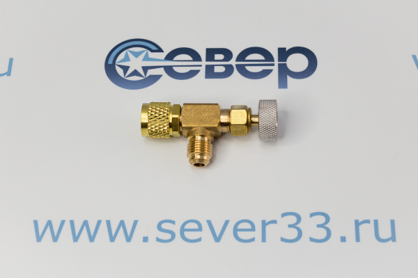 Вентиль с нажимом на ниппель FC-34B (HC-1223) гайка 516(R410), штуцер 516_1