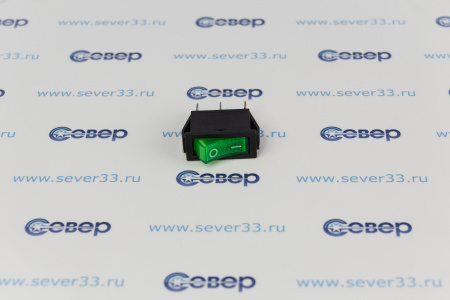 Переключатель KCD3 Pro Legend ON-OFF, 3 контакта, зеленая кнопка, подсветка PL2420 | Продажа, монтаж и обслуживание холодильного оборудования | Север33