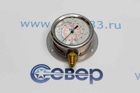 Манометр с глицерином, 63 мм. -1/+30 бар (1/4" SAE с низу, R404a/R407c/ R134a) | Продажа, монтаж и обслуживание холодильного оборудования | Север33