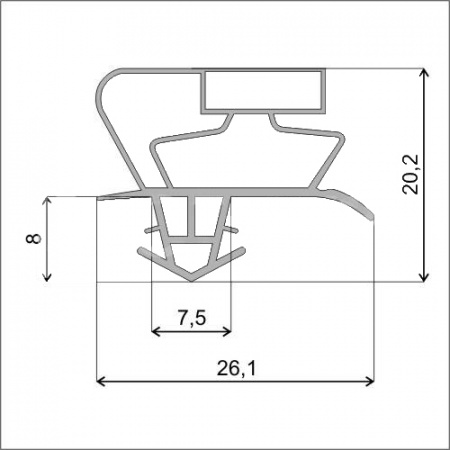 Уплотнитель 830х520 (Скай) | Продажа, монтаж и обслуживание холодильного оборудования | Север33