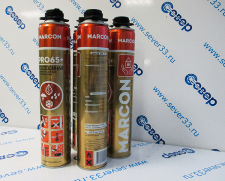 Пена монтажная профессиональная MARCON PRO 65+ (всесезонная) (75819) | Продажа, монтаж и обслуживание холодильного оборудования | Север33