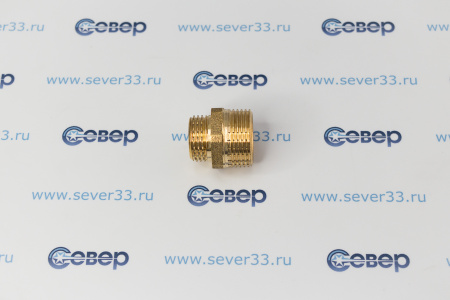 Ниппель переходной, латунь, наружная резьба 3/4"х1/2", желтый, RTP | Продажа, монтаж и обслуживание холодильного оборудования | Север33