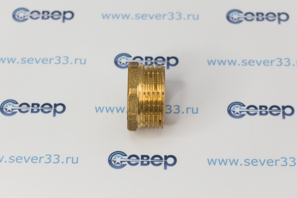 Футорка, латунь, внутренняя/наружная резьба 1"х3/4", желтый, RTP