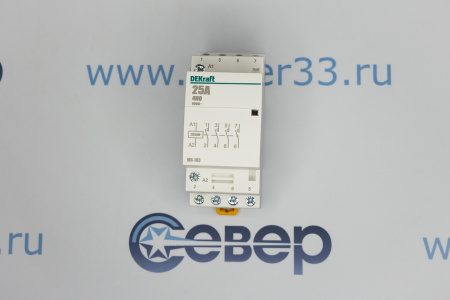 Контактор DEKraft  модульный 25А 4НО 230В МК-103  | Продажа, монтаж и обслуживание холодильного оборудования | Север33