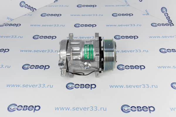 Компрессор кондиционера поршневой Sanden 7H15,12V,PV8, RC-U0809 выходы вертикальные (O-ring) 34-7 _1