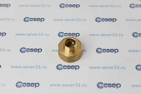 Переходник, латунь, внутренняя/наружная резьба 1"х1/2", желтый, RTP | Продажа, монтаж и обслуживание холодильного оборудования | Север33