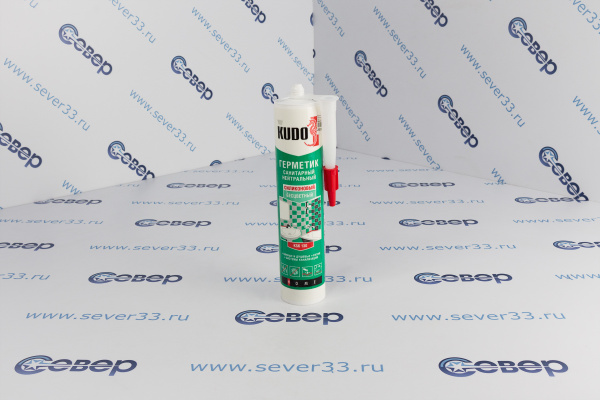 Герметик силиконовый нейтральный санитарный Kudo KSК-130, 280мл, прозрачный_1