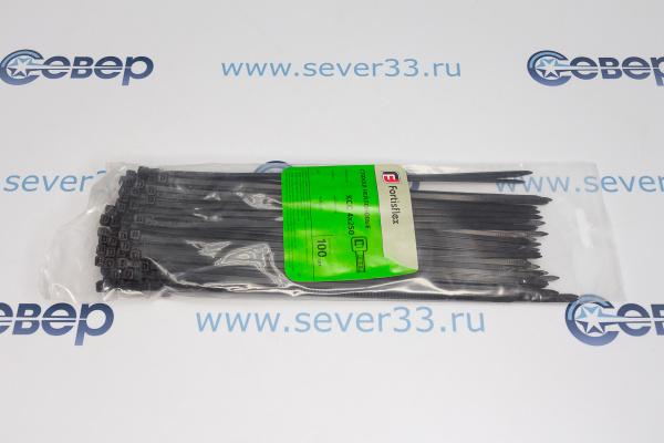 Стяжки нейлоновые 4x250 черный FORTISFLEX_1