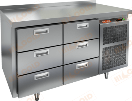 Холодильный стол HICOLD GN 33 BR2 BT, бок, 6 ящиков (-18...-10°С) | Продажа, монтаж и обслуживание холодильного оборудования | Север33