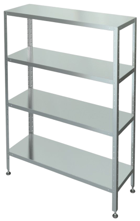 Стеллаж с 4-я сплошными полками С-4-0,6/0,6/1,6 (600х600х1645мм) | Продажа, монтаж и обслуживание холодильного оборудования | Север33